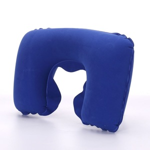Almohada de viaje en forma de U para coche, oficina, almohada <span class=keywords><strong>inflable</strong></span> para el <span class=keywords><strong>cuello</strong></span>, funda de felpa corta, soporte de Pvc, reposacabezas, cojín suave para enfermería - Product Image 3