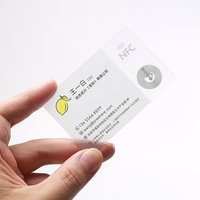 Cartes de visite personnalisées en PVC transparent givré, imprimées à l'écran avec logo, options de taille personnalisée en carton/carton duplex, à prix abordable