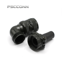 Connecteur d'alimentation circulaire industriel fileté PSCCONN MS 5015 Série MS3108A20-17P, prise coudée mâle 6 broches de qualité industrielle