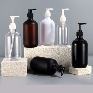 Bouteille de shampooing de gel douche à épaulettes rondes emballage cosmétique bouteille d'émulsion séparée distributeur de savon - Product Image 6