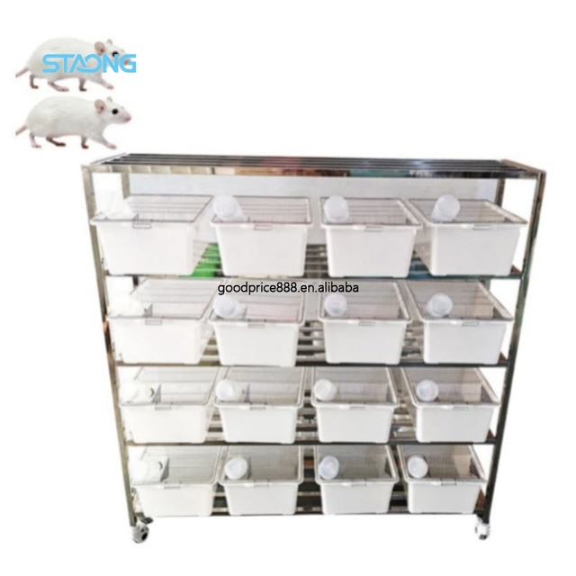 Professional Stainless Steel Rat and Mouse Breeding Cages With Water Bottle New Condition for Lab Use