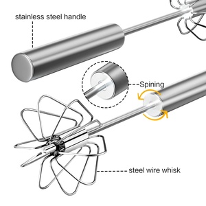 <span class=keywords><strong>Fouet</strong></span> à œufs semi-automatique en acier inoxydable facile à utiliser - Product Image 3