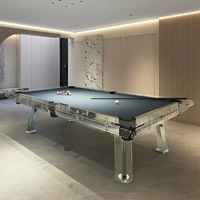 Meilleure Vente : Table de Billard de Style Italien Moderne en Verre Transparent, 9ft/8ft, Intérieur/Extérieur, Étanche, Qualité Tournoi
