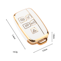 Accessoire de voiture d'apparence exquise étui en TPU clé de voiture à texture dorée étui en TPU pour clé de voiture Land Rover étui en TPU