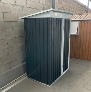 Caja de <span class=keywords><strong>Almacenamiento</strong></span> <span class=keywords><strong>Exterior</strong></span> Personalizable de 5x3 Pies, Cobertizo de Jardín, Unidad de <span class=keywords><strong>Almacenamiento</strong></span> de Metal Galvanizado, Impermeable, Cobertizo para Herramientas - Product Image 6
