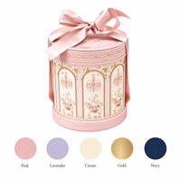 Nouvelle conception de boîte-cadeau cylindrique en carton rigide haut de gamme avec logo personnalisé et emballage écologique