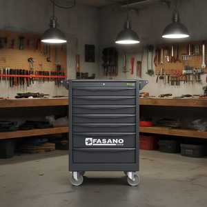 Fasano <b>Tools</b> 7 Drawer <b>Rolling</b> <b>Tool</b> Cabinet With Lock And Handle For Workshop Use - Product Image 3