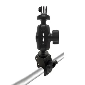 Adattatore universale per fotocamera 1/4 insta 360 con supporto per moto da 1 pollice staffa a sfera in gomma per supporto per treppiede in alluminio
