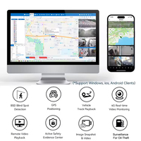 Sistema de Gestión de Flotas Todo en Uno con GPS 4G, IA y BSD de 10.1 Pulgadas, con Cámara de 4 Canales y 1080P, Seguimiento en Tiempo Real para Camiones y Autobuses, Ayuda para la Seguridad