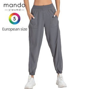 Logo personnalisé 75% Nylon 25% Spandex Silky-Smooth Quick-Dry Baggy Track Pant <span class=keywords><strong>Pantalon</strong></span> <span class=keywords><strong>de</strong></span> <span class=keywords><strong>jogging</strong></span> pour <span class=keywords><strong>femme</strong></span> à <span class=keywords><strong>taille</strong></span> haute avec poches latérales - Product Image 1