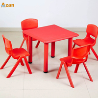 Ensemble table et chaises d'activités pour enfants, écologique, sans formaldéhyde, coins arrondis lisses, bureau de jeu extérieur, vente en gros OEM