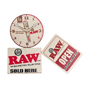 Horloge murale magnétique et ensemble de panneaux décoratifs ronds en MDF pour affichage en magasin, aimants pour réfrigérateur - Product Image 1