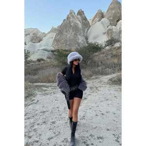 Chapeau en peluche gris respirant, tendance et imperméable pour le cyclisme, le ski, les activités de plein air, la pêche, les sports, les fêtes, les occasions décontractées et les voyages - Product Image 1