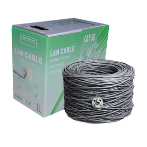 สายเคเบิล1000ฟุต305เมตรสายอีเธอร์เน็ต Cat5e 24AWG CCA UTP Twisted Pair Cabo de rede Network สายแลนสีเทา - Product Image 1