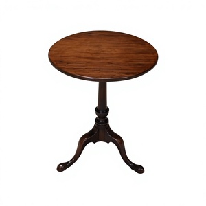 Table basse en bois Antique, meuble décoratif de maison, trépied de luxe de forme ronde, Table basse pour salon - Product Image 1