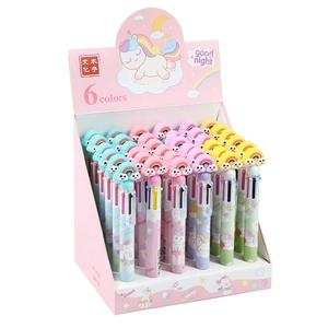 2023 mignon 6 couleurs stylos <span class=keywords><strong>arc</strong></span>-<span class=keywords><strong>en</strong></span>-<span class=keywords><strong>ciel</strong></span> nuage Multi couleur stylo pour écrire bureau fournitures scolaires papeterie - Product Image 1