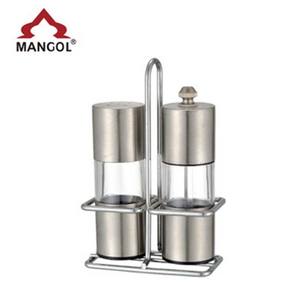 Molinillo de sal y pimienta portátil de metal con forma cilíndrica y tapa metálica para viajes y uso en la cocina Número de pieza Mg730 38 - Product Image 3