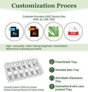 Gıda sınıfı gıda konteyner restoran parti piknik öğle yemeği paket ambalaj Mini suşi tepsisi plastik suşi tabağı tepsi kapaklı - Product Image 6