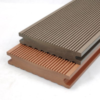 Tarima de WPC, Suelo Compuesto de Madera Plástica Sólida, Resistente al Agua y a la Corrosión, para Exteriores, Patio, Jardín, Terraza