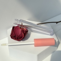 Tubes de gloss à lèvres personnalisés avec logo, fins, roses, vides, pour la vente de contenants de rouge à lèvres, impression sérigraphique, bouchon à vis