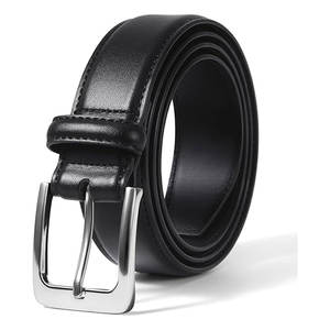 Ceintures en cuir de vachette véritable de qualité supérieure avec boucle ardillon en acier durable, fabriquées sur mesure pour un usage décontracté, couleur unie, cuir véritable - Product Image 1