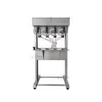 Machine de remplissage sous vide pneumatique de bouteille de parfum cosmétique de parfum d'huile d'olive de 4 buses pour le flacon de parfum de whisky de liqueur