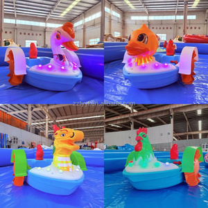 Bateaux électriques à pare-chocs aquatiques avec lumière LED, best-seller, bateaux à manivelle en forme de cygnes pour parcs d'attractions et piscines gonflables - Product Image 5