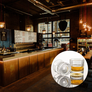 NOVARE Vasos de Whisky Redondos Transparentes Grabados Personalizados de 300 ml, Juego de Vasos de Whisky Estilo Old Fashioned con Vaso Highball para Bar - Product Image 3