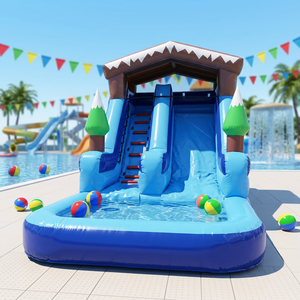 Aifun Aquatic Park Fun Commercial PVC Inflatable Bounce House Dry and Water Slide Price Slides Inflatable for Party Rentals - Product Image 1