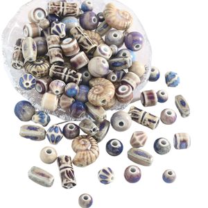 Accessoires de bracelet en perles de céramique de forme irrégulière transformées au four, petites pièces, perles, en vrac, matériaux de bricolage, accessoires de bijoux - Product Image 1