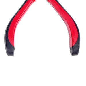 Alicates de punta curva rojos y negros de 4.5 pulgadas con mandíbula lisa de acero al carbono, herramienta para manualidades DIY - Product Image 4