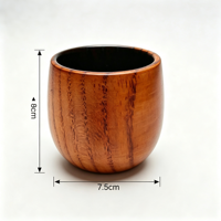 Tasse en bois de jujube pour boire de l'eau et déguster du thé, tasse à thé en bois pour la maison, le bureau, la présentation et les cadeaux