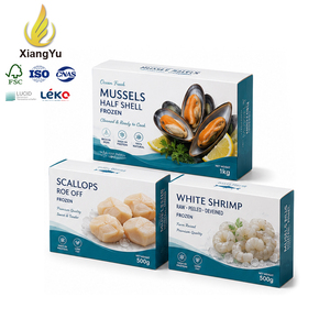 Caja de Cartón para Empaque de Mariscos Xiangyu, Caja para Mariscos al por Mayor, Impresión Personalizada, Grado Alimenticio, para <span class=keywords><strong>Almejas</strong></span>, Muslos, Ostras, Empaque Congelado - Product Image 1