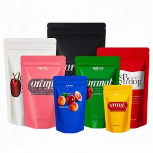 Bolsas de Almacenamiento de Alimentos de Mylar con Cierre Zip, Color Negro Mate, Impresión en Huecograbado, Biodegradables, Colores Personalizados - Product Image 1