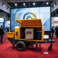 Pompe à béton polyvalente mini diesel, essence, électrique, haute efficacité, 40m³/h, sur remorque, télécommandée, mobile, pour la construction