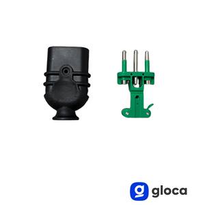Enchufe eléctrico Gloca 10A 250V negro, enchufe macho con conexión a tierra estándar italiano, juego de 5 - Product Image 5