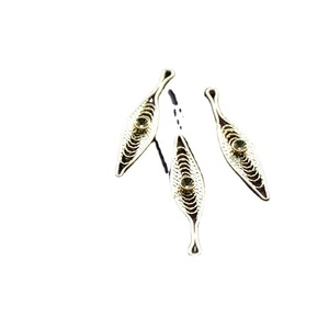 Colgante de filigrana marquise de cobre puro 7x30MM, dije de borla chapado en oro y plata para accesorios de joyería Hanfu DIY - Product Image 4