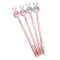 Stylos créatifs brillants en gros, stylos gel en plastique 0,5 mm bleus, pour étudiants, motif cœur, paillettes liquides, outil d'écriture pour examen et signature