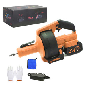 21V Orange Cordless Drain Cleaner High Power Battery Operated For Home Pipe And Toilet Clog Removal - Product Image 1
