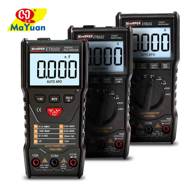 ET8101 ET8102 ET8103 True RMS Full Protection Professional Digital Multimeter