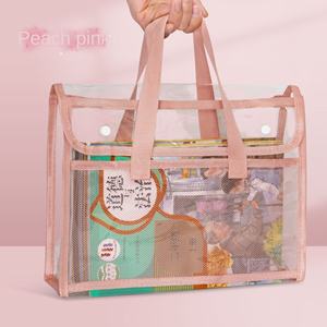 Carpeta Transparente Impermeable para Exámenes, con Cierre <span class=keywords><strong>de</strong></span> Botón a Presión, Portátil, para Guardar Libros y Documentos - Product Image 2