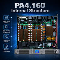 Amplificateur de puissance numérique 4x1600W avec écran LCD, amplificateur audio professionnel 4 canaux pour enceintes PA, caissons de basses et sonorisation de scène