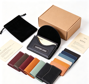 Custom Logo Printed PU Leather <b>Business</b> <b>Card</b> <b>Holder</b> Magnetic Shut Portable <b>Card</b> Case For Office Household <b>Business</b> Gifts - Product Image 6