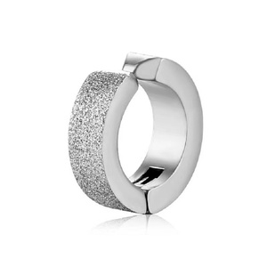 Orecchini <span class=keywords><strong>a</strong></span> cerchio smerigliato in acciaio inox punk con personalità maschile e femminile - Product Image 4