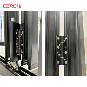 DERCHI NFRC USA standard interno esterno in alluminio bi piega pieghevole uragano balcone finestra porta d'ingresso all'ingrosso - Product Image 6