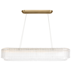 Lustre LED en verre moderne de style Maderno, hauteur réglable, corps en cuivre doré artistique, CRI élevé 80, luminaire suspendu - Product Image 2
