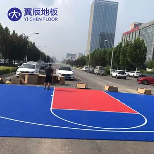 FIBA篮球PP联锁塑料运动地砖、FIBA篮球运动场瓷砖、联锁运动地板