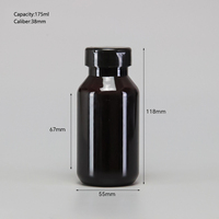 Bouteilles de capsules pharmaceutiques en plastique personnalisées de 175 ml, contenants scellés pour médicaments et vitamines, pour pilules