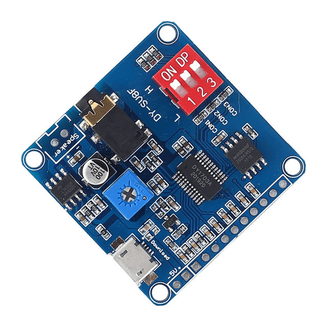 MP3 voice playback module one-to-one trigger serial port control playback USB download 8M storage DY-SV8F