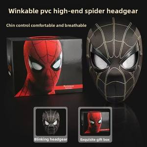 Máscara Luminosa Eléctrica con Ojos Móviles de Spider-Man para Halloween, Cumpleaños, Navidad, Casco de Cosplay - Product Image 6